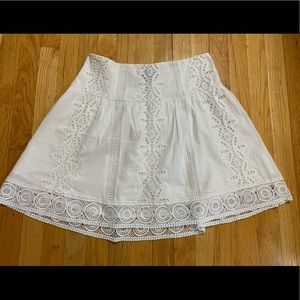 White flare skirt